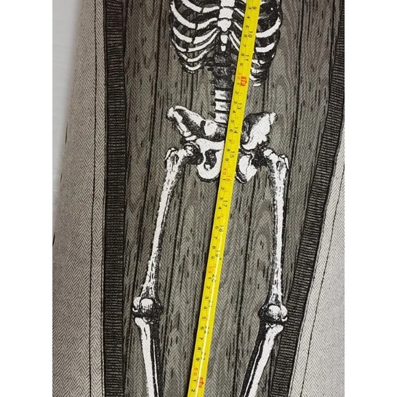 Storehouse Halloween Skeleton Coffin Body Pillow XL Gray Cushion 17" x 35" - Picture 6 of 10